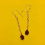 purple chain earrings